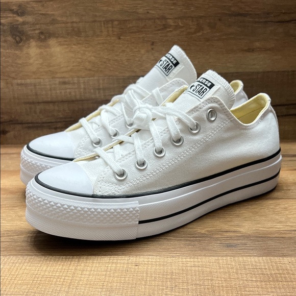 Converse All Star platform White Low-Top Sneakers - Picture 2 of 9
